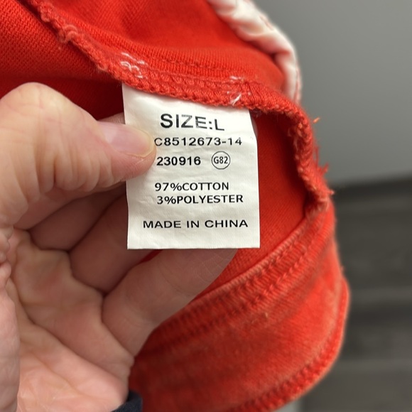 Closet BOGO: Denim Jacket Salmon Colored Size Large - Picture 3 of 3